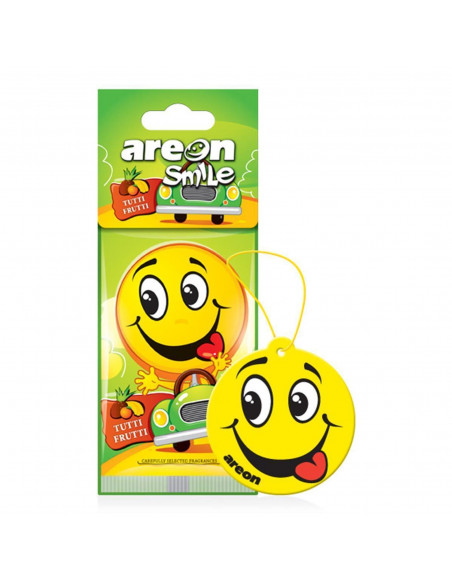 Areon Smile Dry Tutti Frutti | areon-fresh.de die fröhliche Autoduft Muntermacher