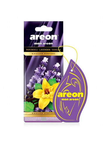 Areon MON Patschuli Lavendel Vanille | areon-fresh.de die klassische Duftbäume in neuem Design