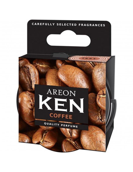 Areon KEN Duftdose in der Duftrichtung Kaffee | areon-fresh.de die kleinen und praktischen premium Auto Duftdosen zum Mitnehmen