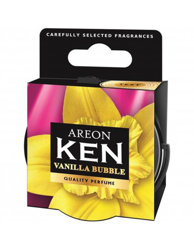 Areon KEN Duftdose in der Duftrichtung Vanilla Bubble | areon-fresh.de die kleinen und praktischen premium Auto Duftdosen zum Mi