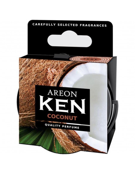 Areon KEN Duftdose in der Duftrichtung Kokosnuss | areon-fresh.de die kleinen und praktischen premium Auto Duftdosen zum Mitnehm Areon KEN Duftdose in der Duftrichtung Kokosnuss | areon-fresh.de die kleinen und praktischen premium Auto Duftdosen zum Mitnehm
