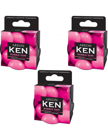 Areon KEN Duftdose in der Duftrichtung Bubblegum | areon-fresh.de die kleinen und praktischen premium Auto Duftdosen zum Mitnehm
