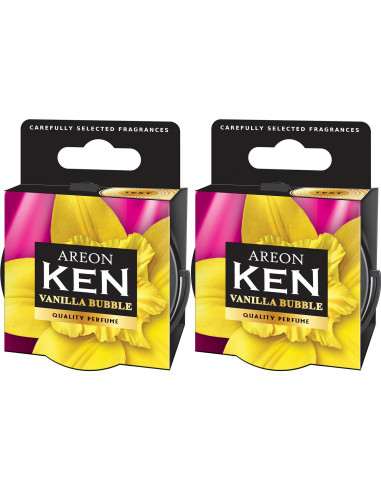 Areon KEN Duftdose in der Duftrichtung Vanilla Bubble | areon-fresh.de die kleinen und praktischen premium Auto Duftdosen zum Mi