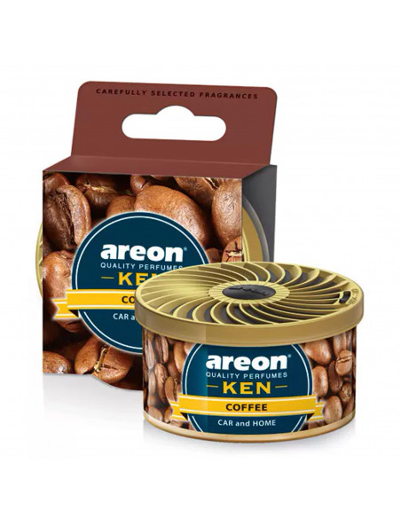 Areon KEN Duftdose in der Duftrichtung Kaffee | areon-fresh.de die kleinen und praktischen premium Auto Duftdosen zum Mitnehmen
