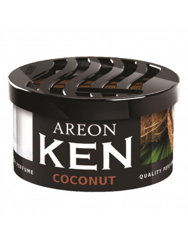 Areon KEN Duftdose in der Duftrichtung Kokosnuss | areon-fresh.de die kleinen und praktischen premium Auto Duftdosen zum Mitnehm