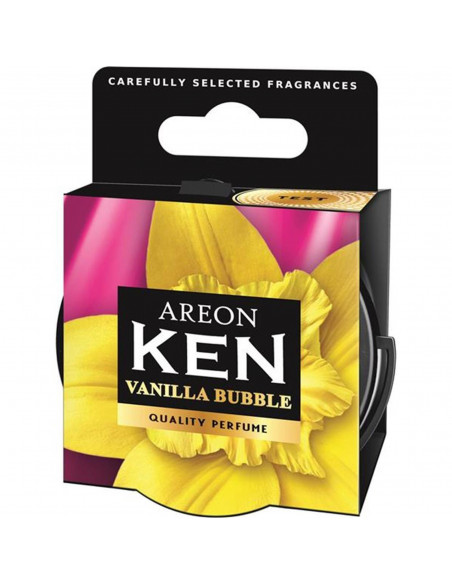 Areon KEN Duftdose in der Duftrichtung Vanilla Bubble | areon-fresh.de die kleinen und praktischen premium Auto Duftdosen zum Mi