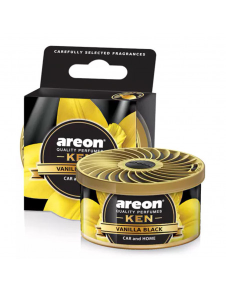 Areon KEN Duftdose in der Duftrichtung Vanilla Black | areon-fresh.de die kleinen und praktischen premium Auto Duftdosen zum Mit