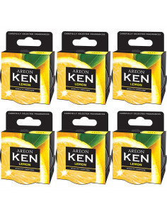 Areon KEN Duftdose in der Duftrichtung Zitrone | areon-fresh.de die kleinen und praktischen premium Auto Duftdosen zum Mitnehmen