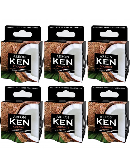 Areon KEN Duftdose in der Duftrichtung Kokosnuss | areon-fresh.de die kleinen und praktischen premium Auto Duftdosen zum Mitnehm Areon KEN Duftdose in der Duftrichtung Kokosnuss | areon-fresh.de die kleinen und praktischen premium Auto Duftdosen zum Mitnehm