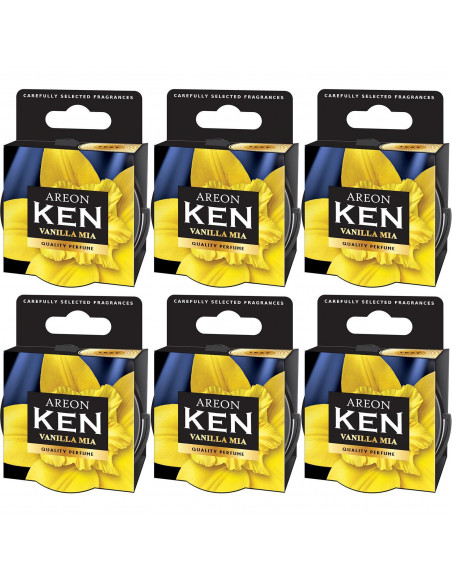 Areon KEN Duftdose in der Duftrichtung Vanilla Mia | areon-fresh.de die kleinen und praktischen premium Auto Duftdosen zum Mitne