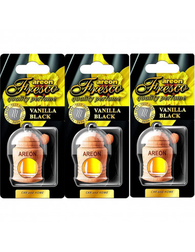 3 x Areon Fresco Vanilla Black